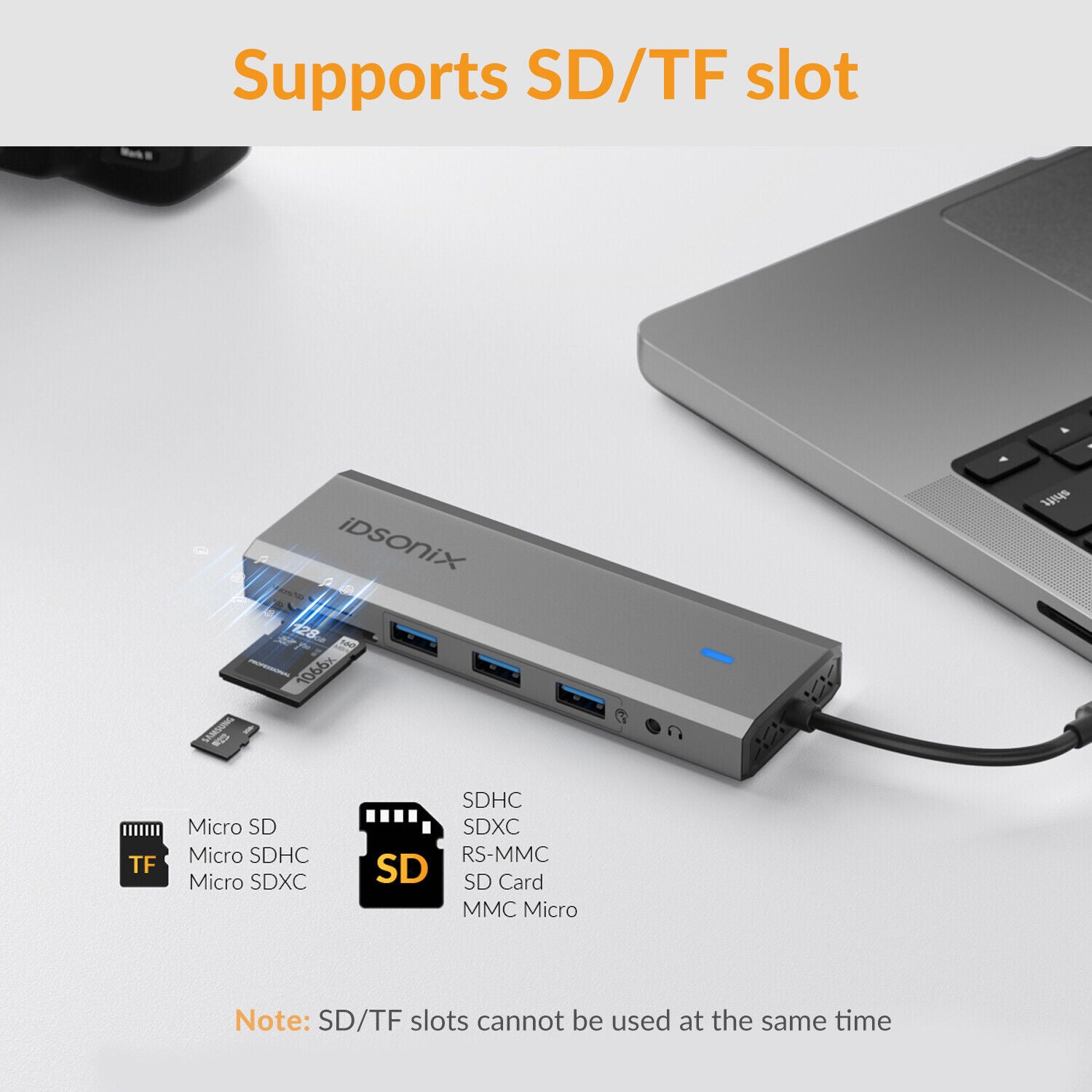 iDsonix 10 in 1 USB-C To USB 3.0 Hub 4K HDMI RJ45 Ethernet VGA SD TF PD Adapter