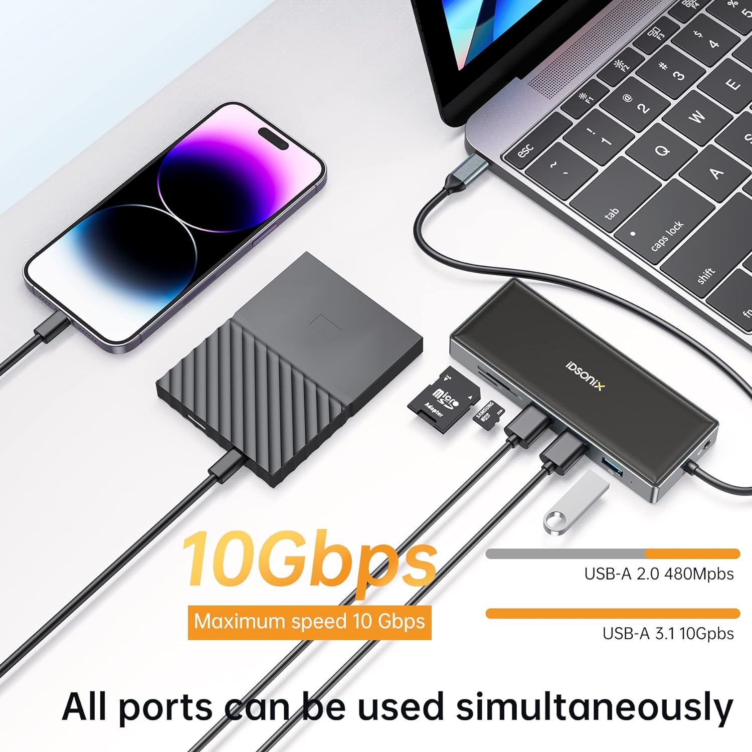 USB C Laptop Docking Station - 12 in 1 Docking Station Triple Display Multiport Adapter with 2 HDMI 4K, DP 4K@60HZ, 2 USB 3.1 10Gbps, PD 100W, TF/SD, RJ45, Audio, Compatible for Dell Hp Lenovo MacBook