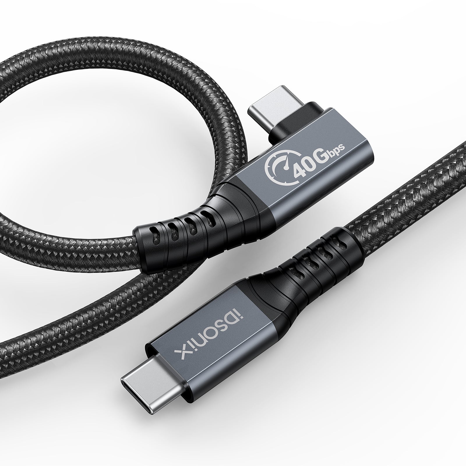 Usb 4 Cable, Right Angle Thunderbolt 4 Cable 40gbps Data Transfer